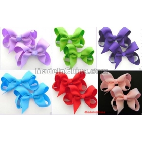 free shipping 100pcs/lot new girls hair bows with clip grosgrain ribbon bows custom-made bows