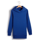 VANCL Long Solid Pullover Hoodie (Women) Sapphire SKU:180924