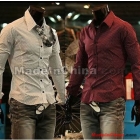 Free Shipping New Mens Shirts Casual Slim Fit Stylish Mens Dress Shirts C05 