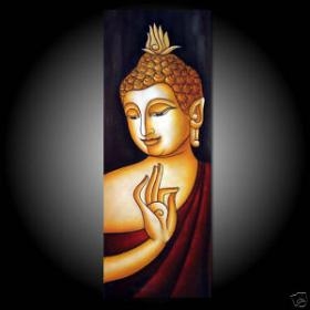 Modern Abstract Art Oil Painting on canvas-Asian Buddha