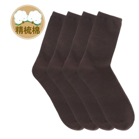VANCL 4-Pack Combed Cotton Socks (Men's) Brown SKU:172202