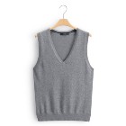 VANCL Rachel V-Neck Knit Vest (Women) Gray SKU:491448