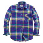 VANCL Richard Flannel Plaid Long Sleeve Shirt (Men) Plaid N SKU:701775
