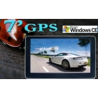 2PCS 7 Inch Car Navigator GPS with Bluetooth, AV IN, Fm, Map transimitter window CE 4GB card Free Shipping