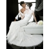 beautiful! A-Line/ Sweetheart Neckline Sequins Applique organza wedding dresses 