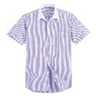 VANCL Drake Contrast Collar Short Shirt (Men) Stripe A SKU:199661