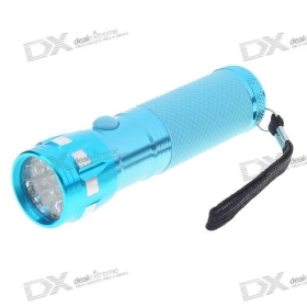 (Only Wholesale) Stylish 14-LED 15000mcd  Flashlight with Rubber Handle (Color Assorted/3*) SKU:39466