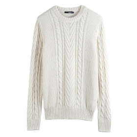 VANCL Nash Basic Cable Knit Sweater ( Hombres ) Marfil SKU : 182725