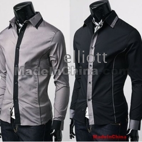 Free Shipping New Mens Shirts Casual Slim Fit Stylish Mens Dress Shirts 1718 