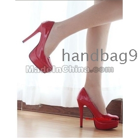 Brand new hot sell popular red wedding shoes high heels shoes(6-10cm) party shoes for  gift size 35-39 