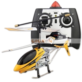 New Metal 3-Ch Remote Control Mini Helicopter Gyro U802 yellow color