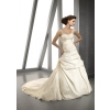beautiful design /A-Line Sleeveless -Up Bodice Back Cathedral train satin /taffeta/chiffon wedding dress for brides wedding dresses 