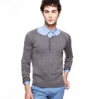 VANCL Louis Modal Knit Sweater (Men) Dark Gray SKU:638418