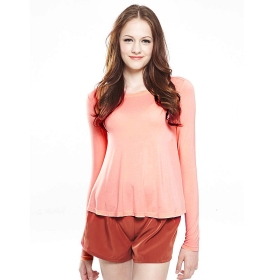 VANCL [VT] Isabelle manica lunga Flare Tee (Women) Coral Pink Codice: 181563