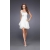 hvid ene skulder cocktail kjole / brudepige kjole / aftenkjole / gallakjoler / smoking / formel kjole / fest kjole / brudekjole T9030