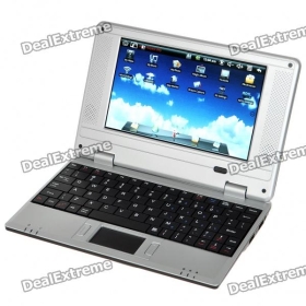 7.0" TFT LCD Android 1.6 VIA8505 CPU WiFi UMPC Netbook - Black (300MHz/2GB/3-USB/SD/LAN)