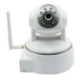 White 616RW 8 LED 1/4" CMOS SOC single-chip H.264 Real Time 30fps Night Vision All-In-One IP Network Camera Support  Card