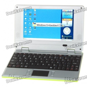 7 "TFT LCD Windows CE 6.0 VIA8650 CPU WiFi UMPC Netbook - зеленый ( 349.79MHz/2GB/3xUSB/SD/LAN )