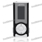 USB Rechargeable 1" LCD MP3 Player with TF Card Slot/Loudspeaker/Flashlight/Clip - Black