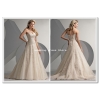 09 wedding dress, White / ivory Embroidery satin  gown! W-0126