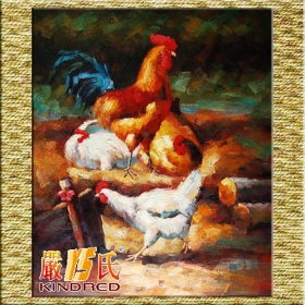 20 inch Pure Hand-painted Animal Oil Painting: Brave Tutelary yspt1001048