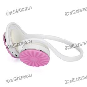 Wireless Behind-the-neck Style Headphone with /FM - Pink
