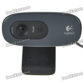Genuine Logitech C270 HD 720P USB 2.0 Webcam com microfone embutido (Black )