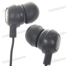 Cute Smiling Face Noise Isolation In-Ear Stereo Earphone - Black (3.5mm Jack/80CM-Cable) 