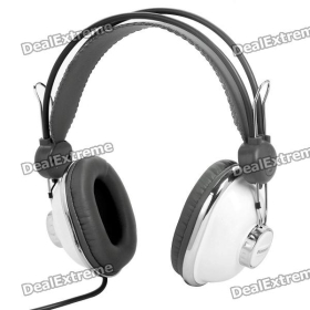 Fashion Online Games 3.5mm Stereo Headphone with Microphone - White