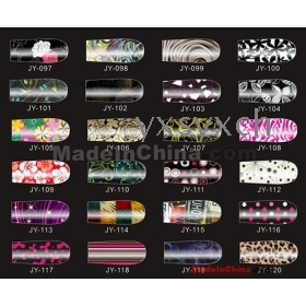 BYchina 100 ensembles ( 12 pcs / set ) Brilliance auto-adhésif brillant Minx Nail Sticker Nail Patch Art Nouveau Produit