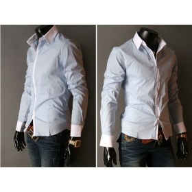 wholesale Brand new men's shirt Long Sleeve shirts / Dress shirt 100% cotton size:M-XXL SKU:80490