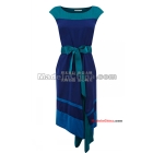 Wholesale - Blue with yellow stripe hot fashion dress 2012 free shipping cocktail dresses and dresses evening lady dres