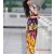 New Fashion V-hals Floral kjole, Bohemian stil Maxi Chiffon Lang nederdel , gratis forsendelse -05