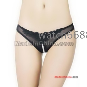 free shipping ! Sexy Ladies Open Crotch Thongs G-string V-string Panties Knickers Underwear 10pcs/lot