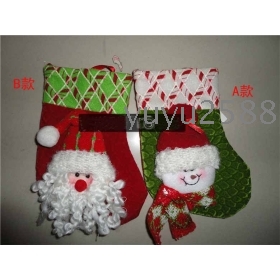 Plush Christmas stockings sweet wedding bags Christmas gift bag christmas party gift 50pcs/lot free shipping