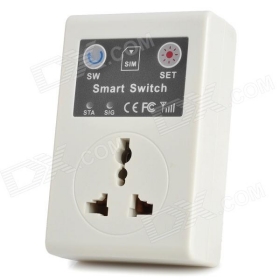 GSM Cell Phone Remote Control Power Switch w/ Universal Socket (AC 110~220V / 3-Flat-Pin Plug)