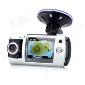 2.0'' TFT 5.0MP CMOS Wide Angle Digital Car DVR Camcorder - Silver