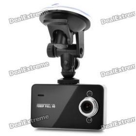 1080P 2.7" TFT LCD 5.0MP Wide Angle Lens Car DVR w/ 2-LED IR Night Vision / HDMI /  - Black