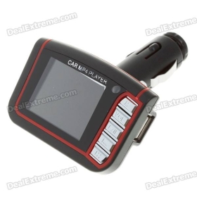 1,8 " LCD bil MP3/MP4 afspiller FM Transmitter med fjernbetjening - Rød (SD / MMC / Mini USB )