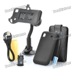 Car Mount Holder + Protecting Case + USB Cable + Car Charger Set for   s/i9000 - Black