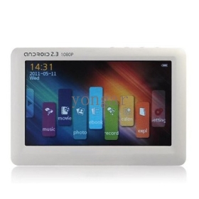 White Teclast-C430 HD 1080P 4.3 Inch Screen 4GB Android 2.3+Mini OS System Smart MP5 Player