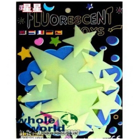 Del capretto del bambino del regalo Glow In The Dark Star Stickers arredamento camera da letto , 50sets/lot