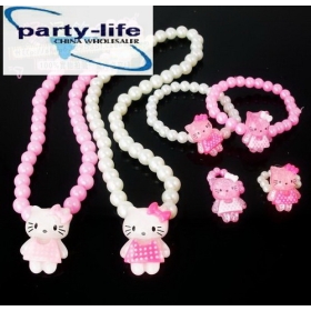 (E)Kawaii Kids jewelry sets Necklace Bracelets Ring sets,nice gift for children 35sets/lot