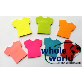 40 sheets T-shirt shape Memo Note Pad Free Stickers Bookmark message post Gift, 120pcs/lot,