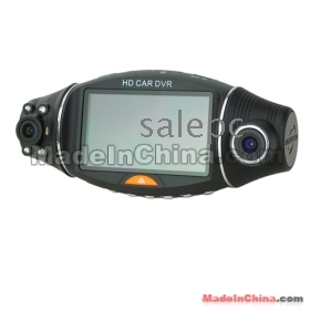 SC310 2.7" TFT Screen Dual Camera GPS G-sensor HD Car DVR - Black 