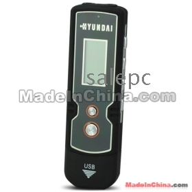 Steel 4GB Digital Voice Recorder Dictaphone MP3 Player VOR Rechargeable - Black 