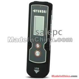 Steel 8GB Dyktafon cyfrowy Dyktafon Odtwarzacz MP3 VOR Akumulator - Czarny