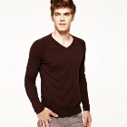 VANCL Denny Basic V-Neck Sweater (Men) Dark Brown SKU:830409