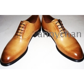  men's dress shoes handmade shoes classical plain vamp oxford shoes genuine leather HD-M090