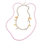 VANCL Sweet Beauty Dual Necklace Pink SKU:172885